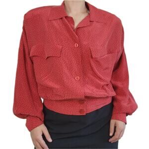 Silk 80s Paisley Linda Allard Ellen Tracy Shirt Jacket 8